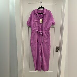 Universal Thread Purple Short Sleeve Jumpsuit